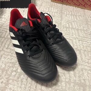 Adidas Black and Red Sports Shoes